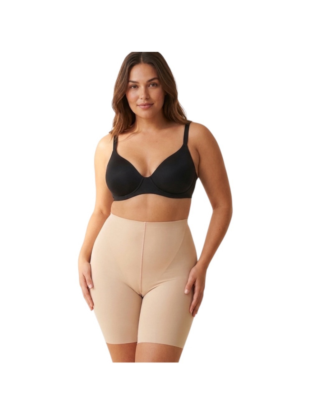 Spanx Thinstincts Mid-Thigh Shaping Shorts Beige Size S Shapewear